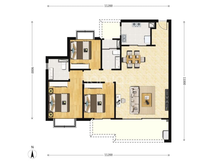 大华锦绣山海--建面 118m²