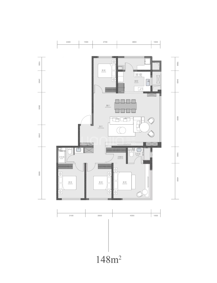 保利缦城和颂--建面 148m²