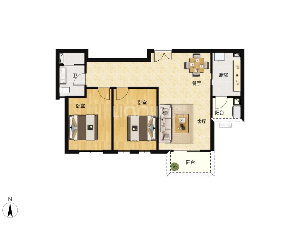 上海长滩户型图(链家网)