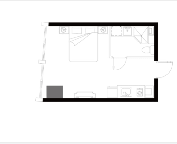 博瑞公寓--建面 39m²