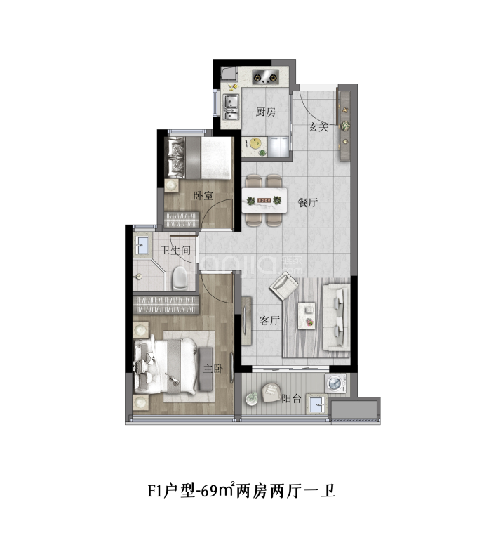 德信经发·观湖大境--建面 69m²