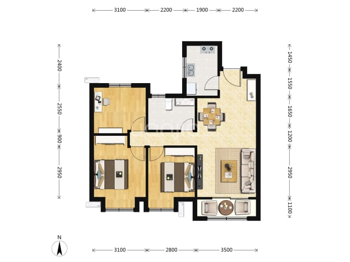 爱情·缤纷里--建面 89m²