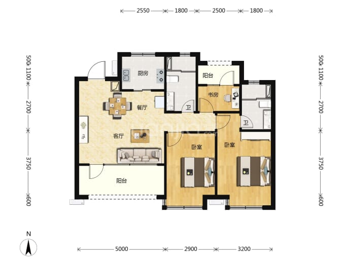 旭辉首府铂辰时代--建面 100m²