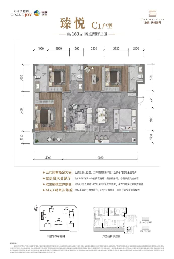 中粮天悦壹号--建面 160m²