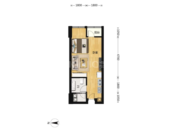 会展湾东城--建面 42m²