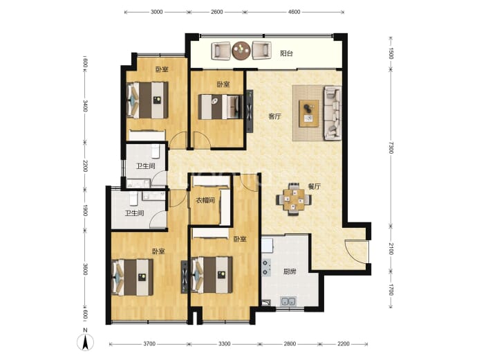 凯旋华府--建面 147.5m²