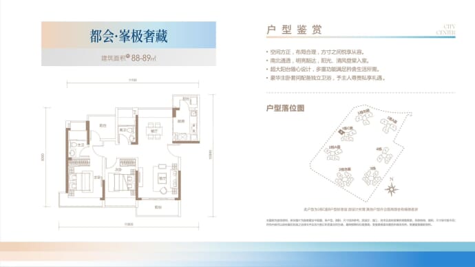 颐安·都会中央3期--建面 89m²