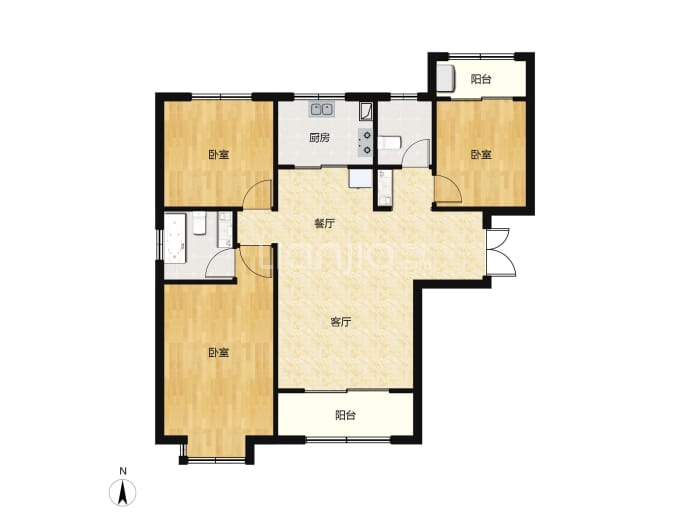 观园壹号--建面 128.14m²