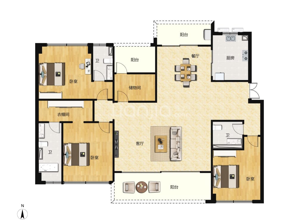 亚运城户型图(链家网)