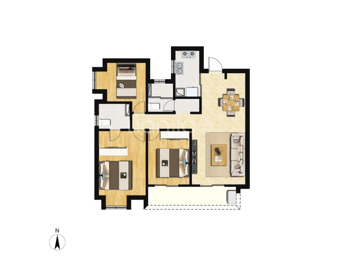 旭辉江山境--建面 129m²