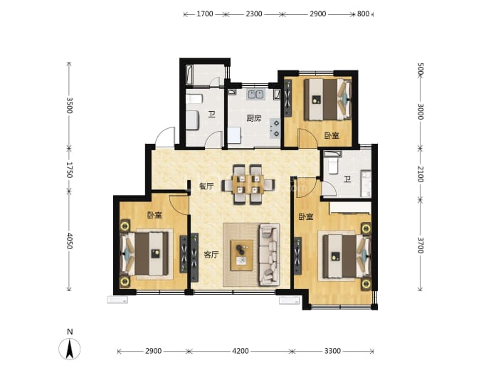 中铁逸都--建面 105m²