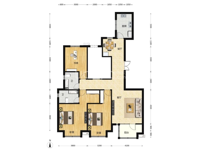 天琴湾--建面 134.73m²