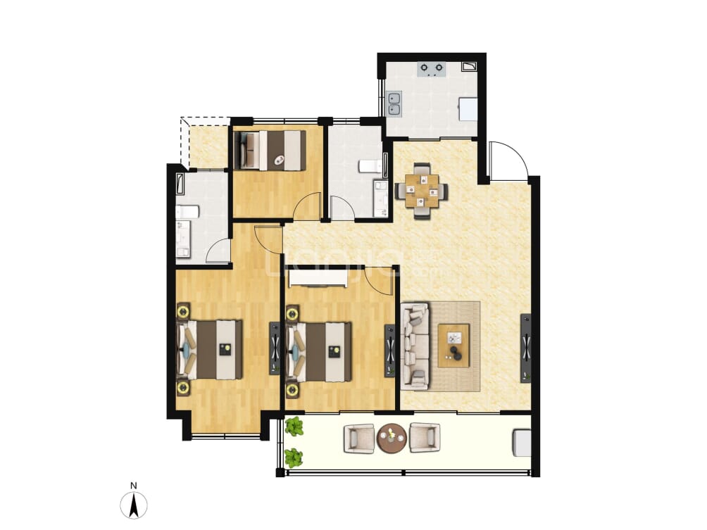 绿城金茂春澜璟园户型图(链家网)