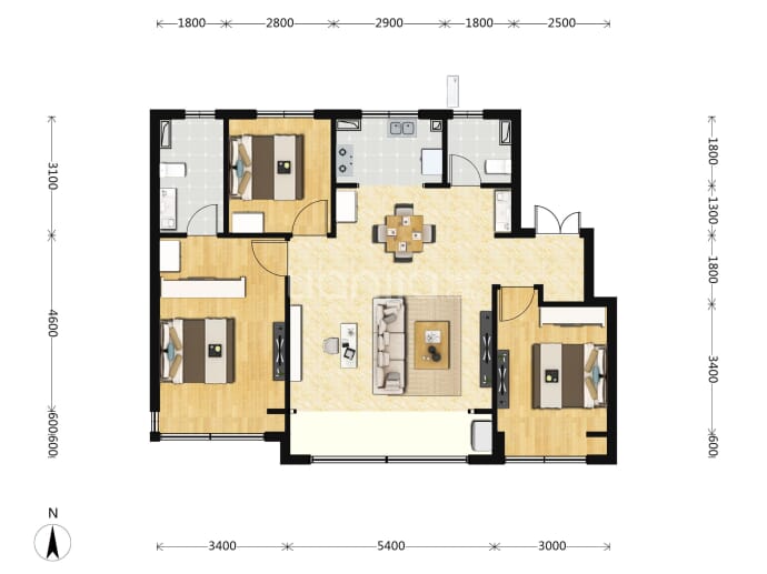 中国铁建·花语尚东--建面 110m²