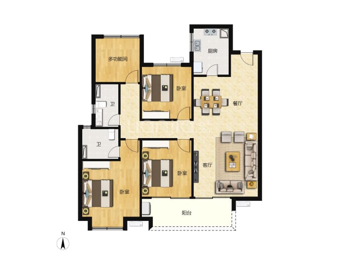 北城·周南学府--建面 127m²