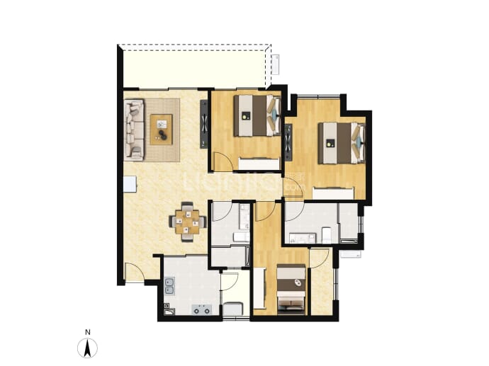 中海渝中云锦--建面 109.55m²