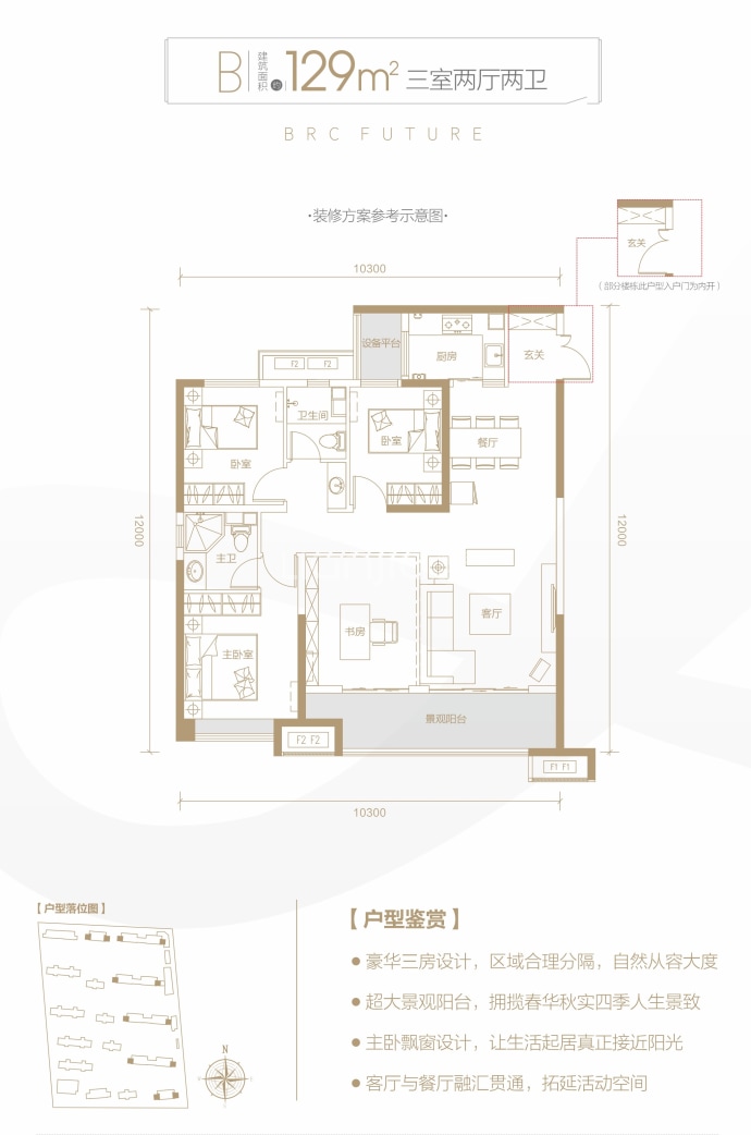 蓝光未来城--建面 129m²