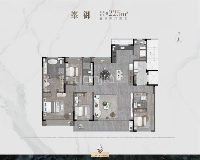 龙湖·御湖境--建面 225m²