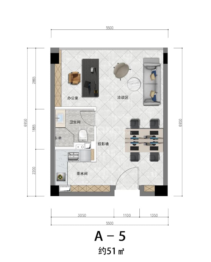 金悦汇--建面 51m²