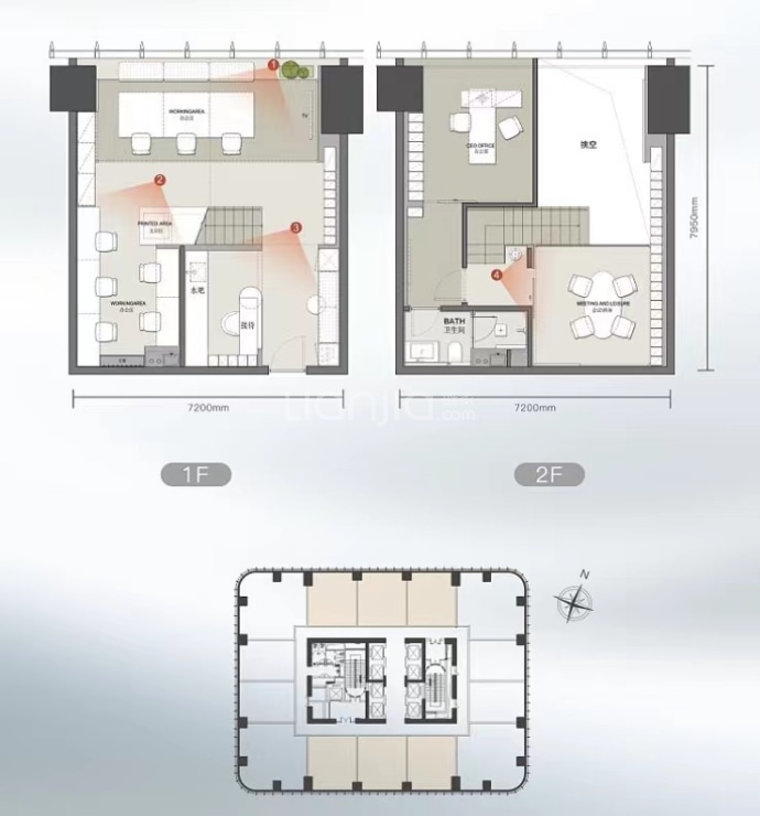 源创中心写字楼--建面 83m²