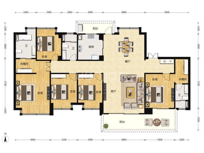 嘉辉豪庭.逸峯--建面 205m²