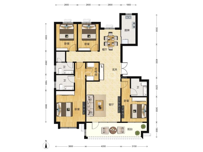 万滨天锦--建面 151.81m²