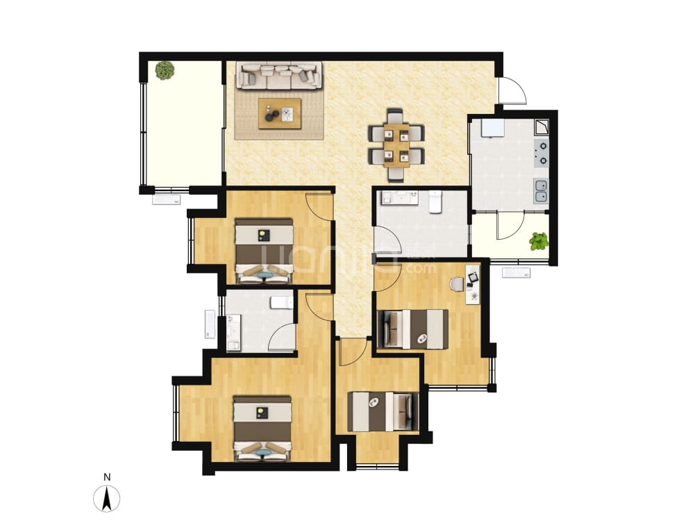 瀚恩悦园户型图(链家网)