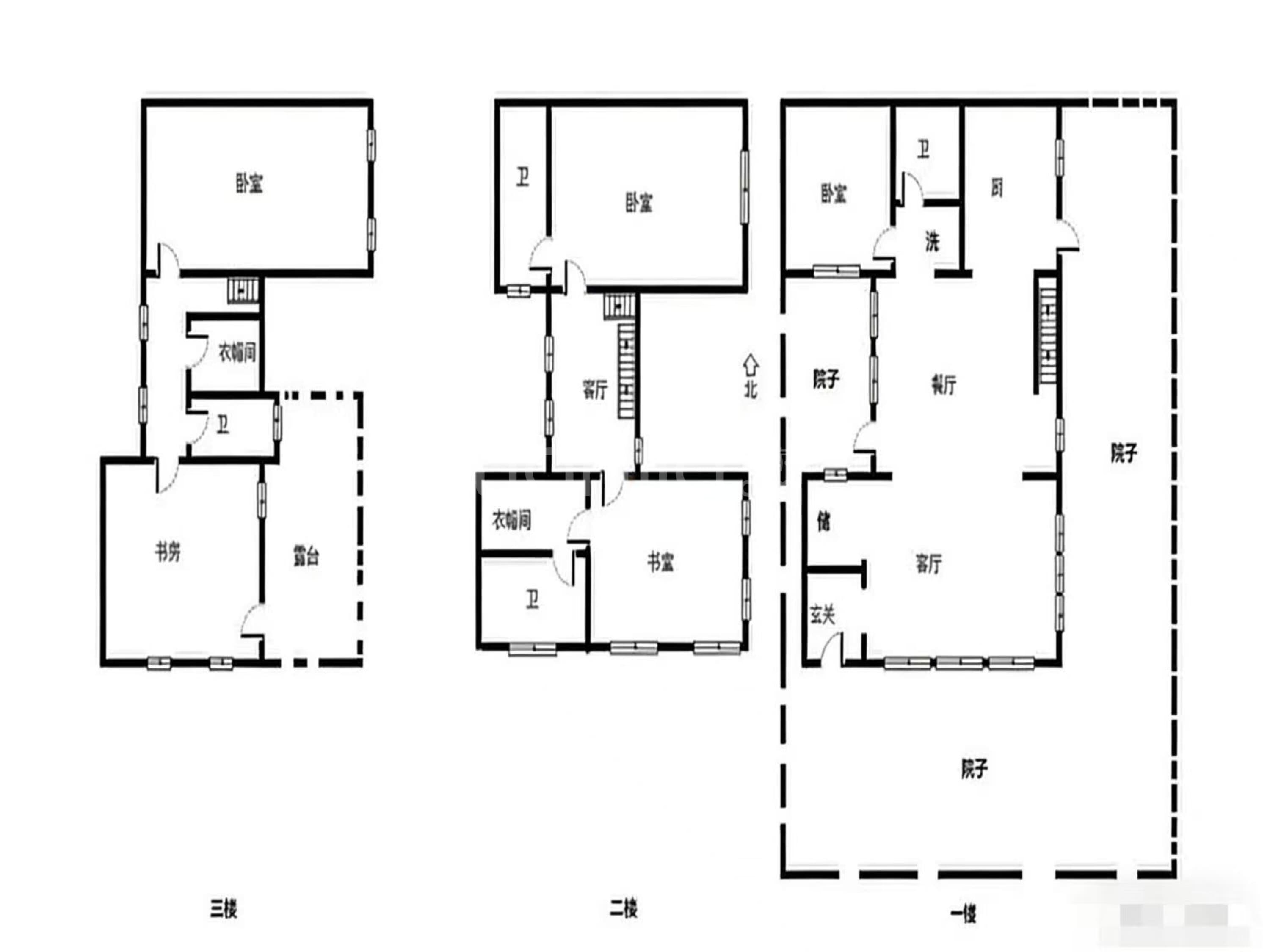 此房精装修房本无抵押 满五年唯一 地上三层 南向入户-户型图