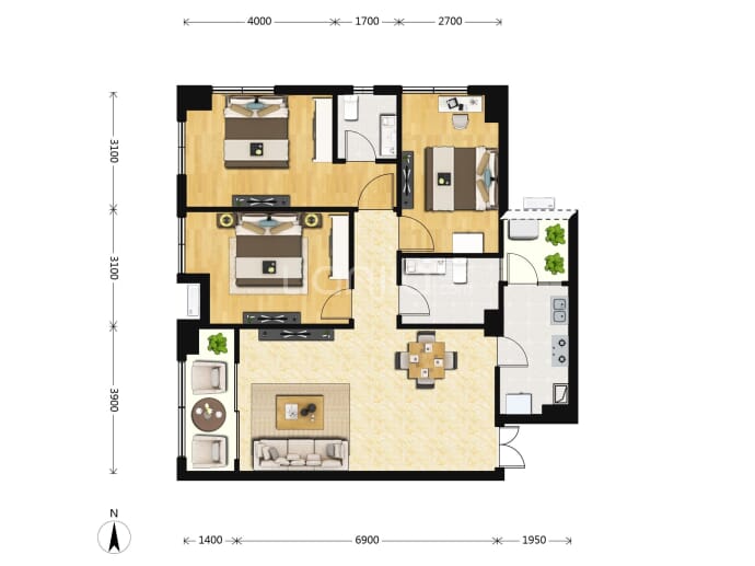 通和睿庭--建面 128.08m²