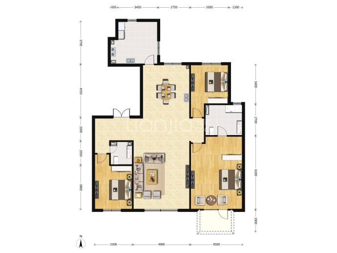 天润香墅湾1号--建面 190m²