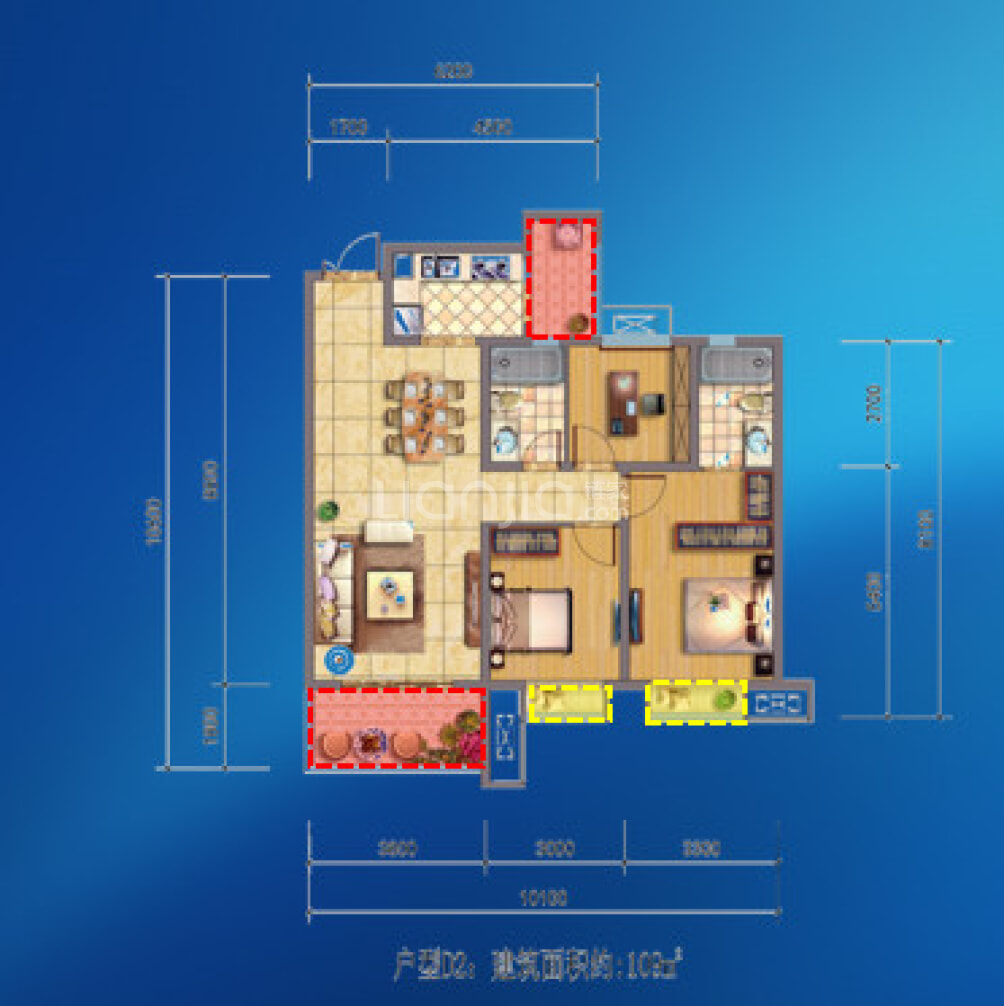 蓝光长岛城户型图(链家网)