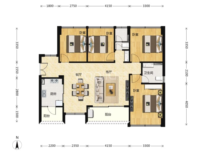 盛璟润府--建面 118m²