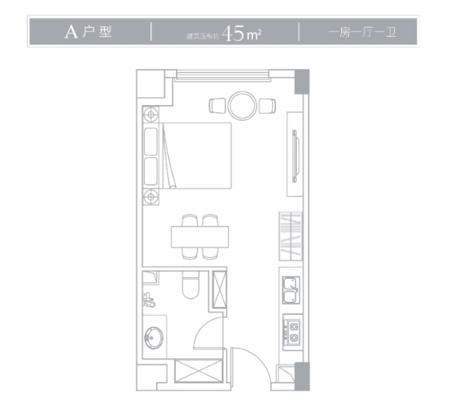 中垠广场--建面 45m²