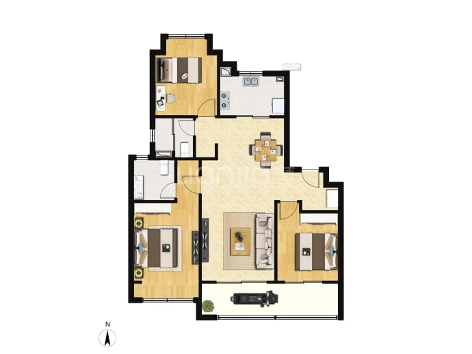 金融街广安控股融府--建面 97m²