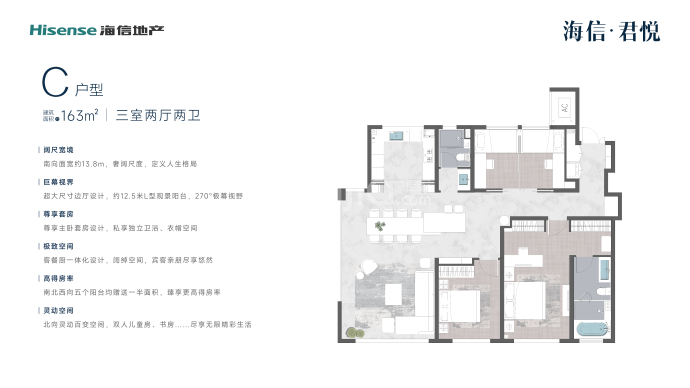 海信·君悦--建面 163m²