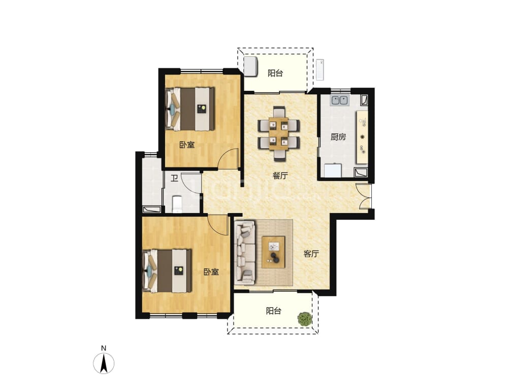 上海长滩户型图(链家网)