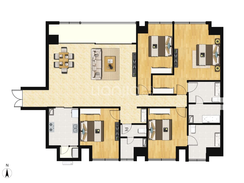 合景泰富天銮户型图(链家网)