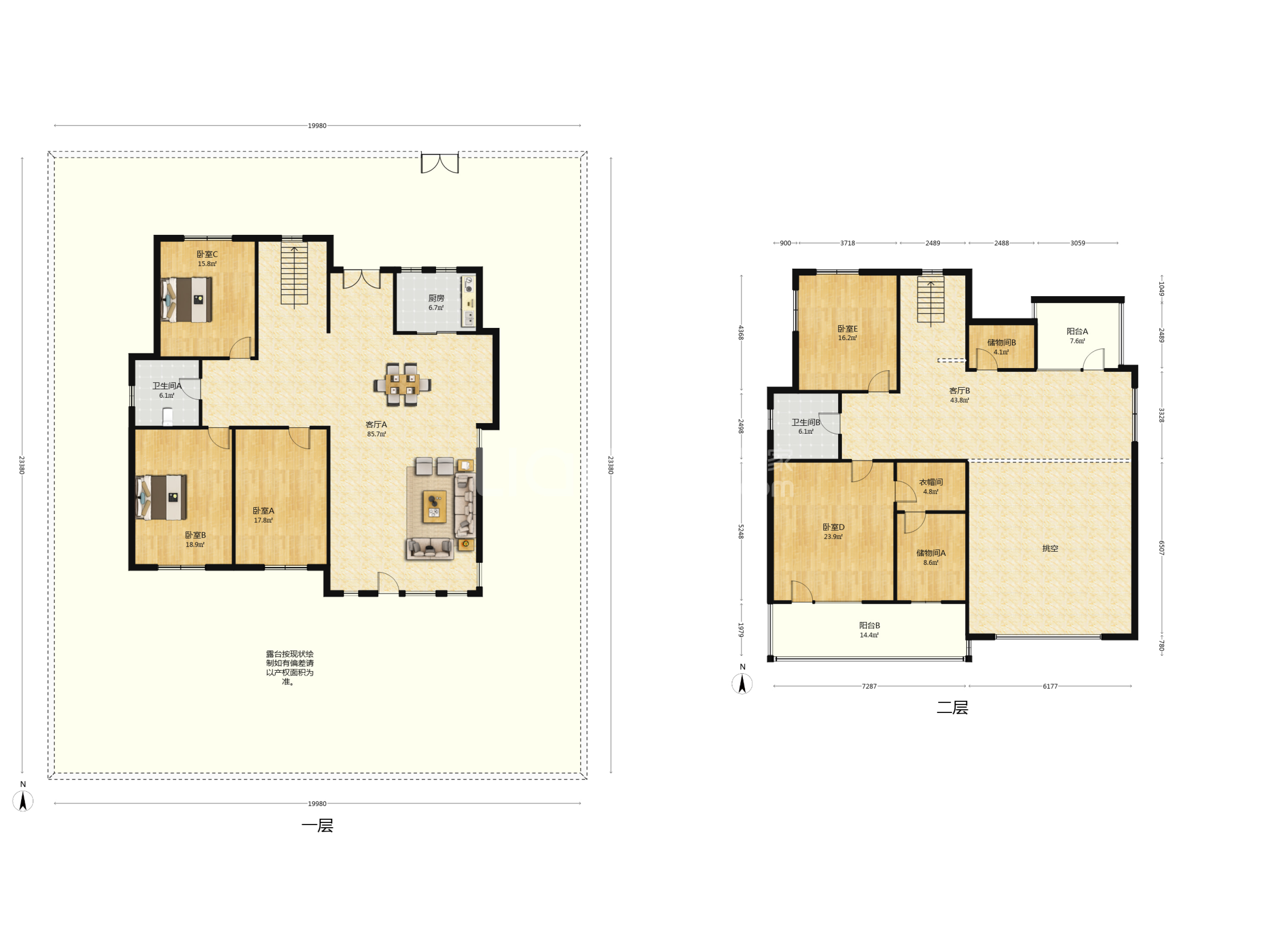 涿州开发区竹语堂独栋别墅房本满二精装诚意出搜-户型图