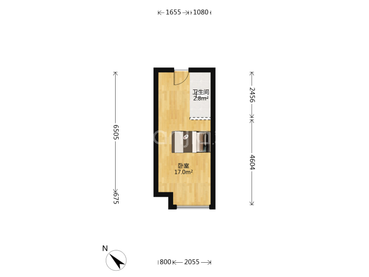 整租·朗基·天域 1室1厅 LOFT 东