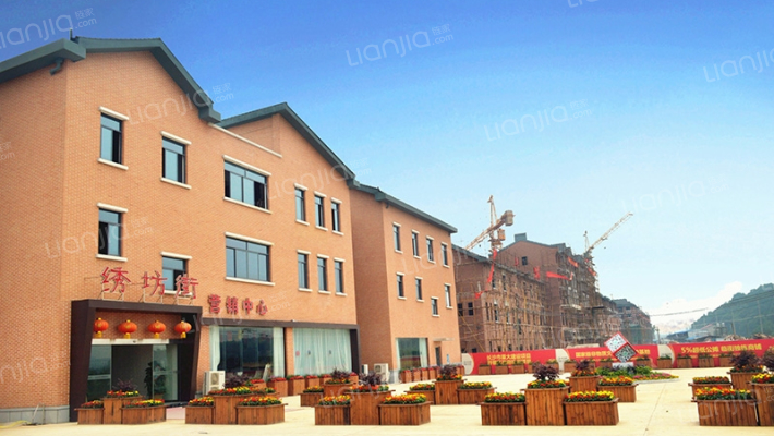 沙坪绣坊街外景图