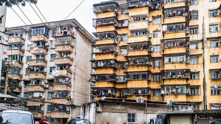 广西区六建生活区外景图