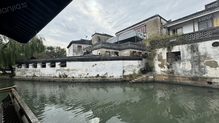 锦溪镇长埭廊外景图