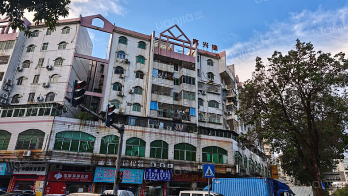 岗贝市场嘉兴楼外景图