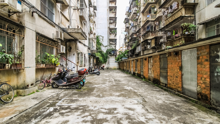 广西图书馆住宅区外景图