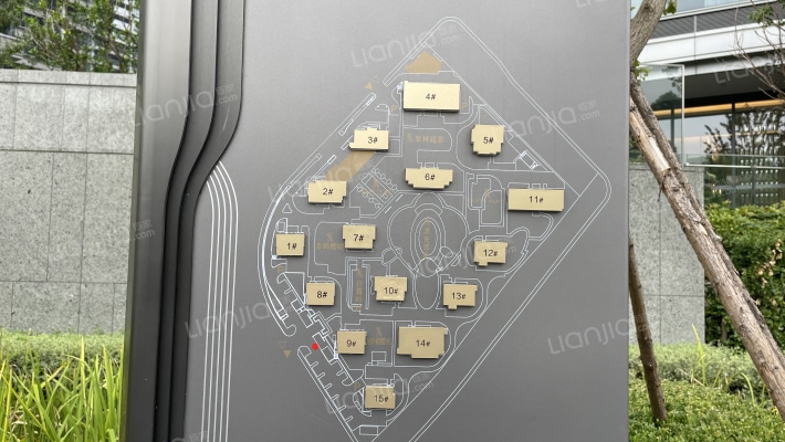 滨江绿城江河鸣翠外景图