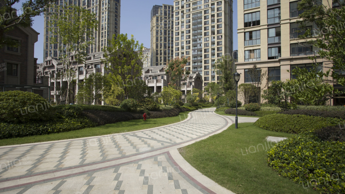 亚厦江与城外景图