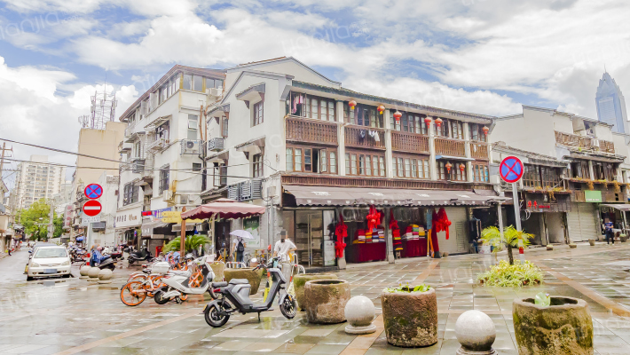 晏公殿巷外景图