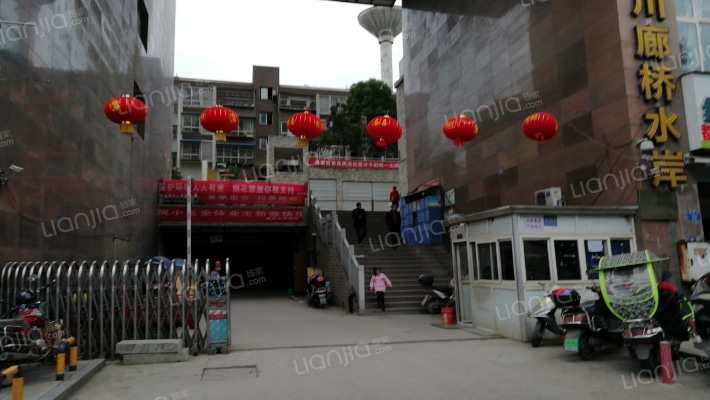 禄川廊桥水岸外景图