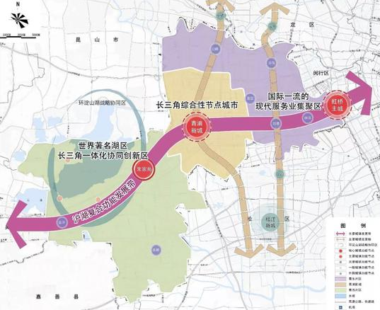 上图来源于《上海市青浦区总体规划暨土地利用总体规划(2017