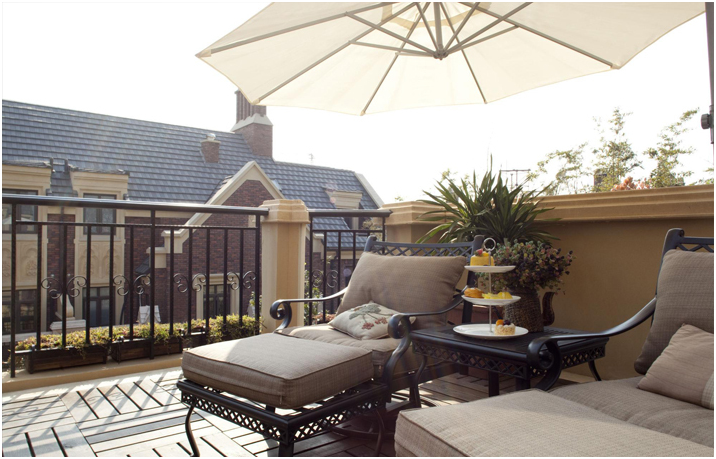 半封闭式阳台示意图